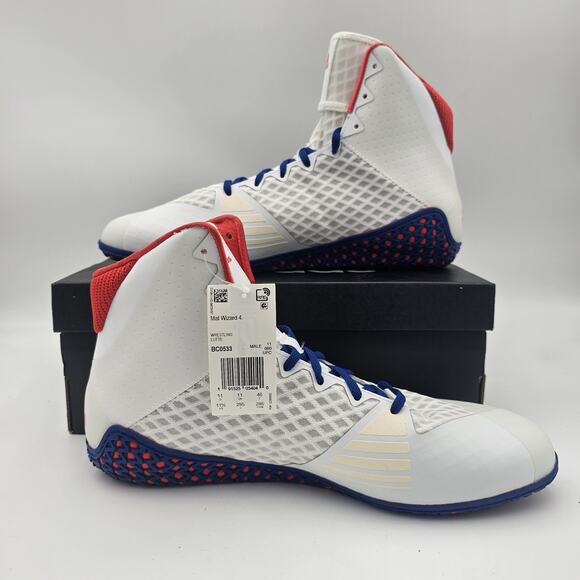 Adidas BC0533 Mat Wizard 4 Royal Wrestling Shoes size 11.5 - Picture 1 of 9